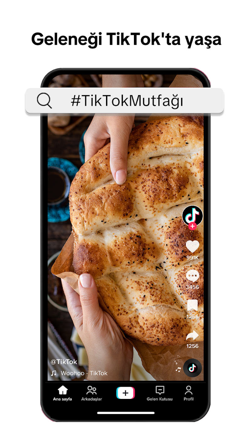 TikTok uygulama profil sayfası