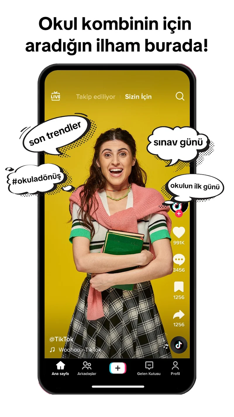 TikTok müzik seçimi ekranı
