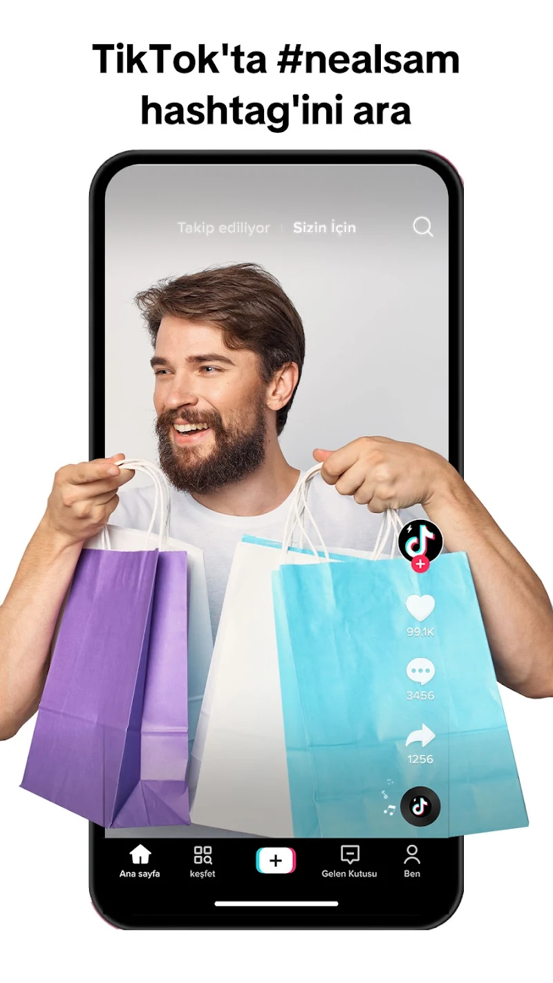 TikTok Lite - Veri Tasarrufu uygulama video akışı ekranı