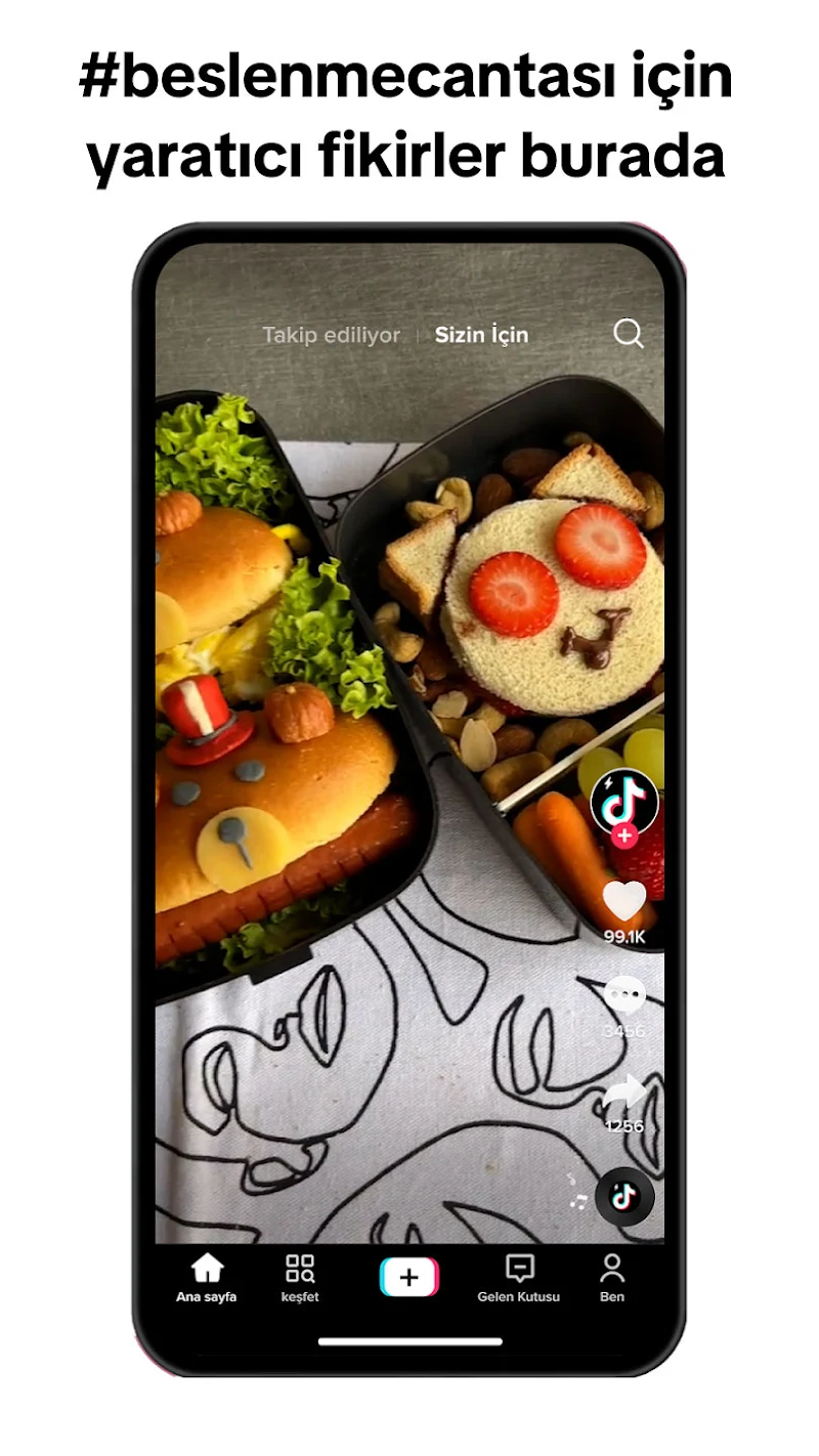 TikTok Lite - Veri Tasarrufu Android mesajlaşma ekranı