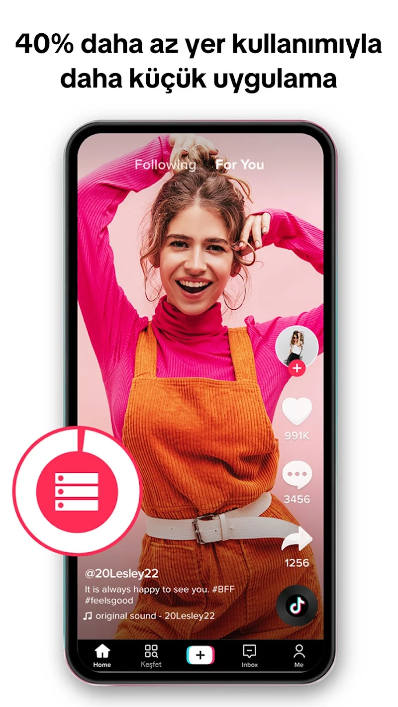 TikTok Lite - Veri Tasarrufu ücretsiz indir butonu