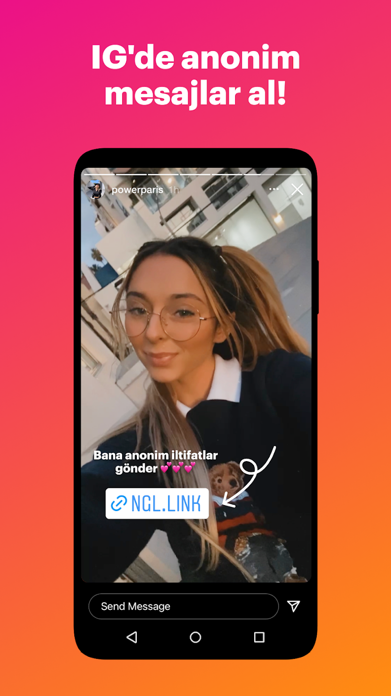 NGL - anonim s&c gizlilik politikası ekranı