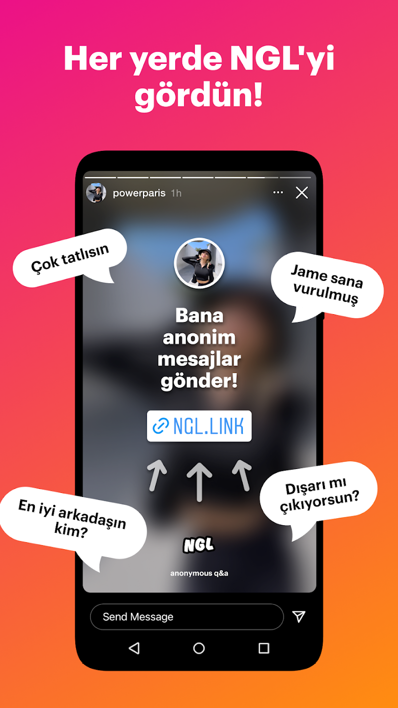 NGL - anonim s&c hikaye oyunları ekran görüntüsü