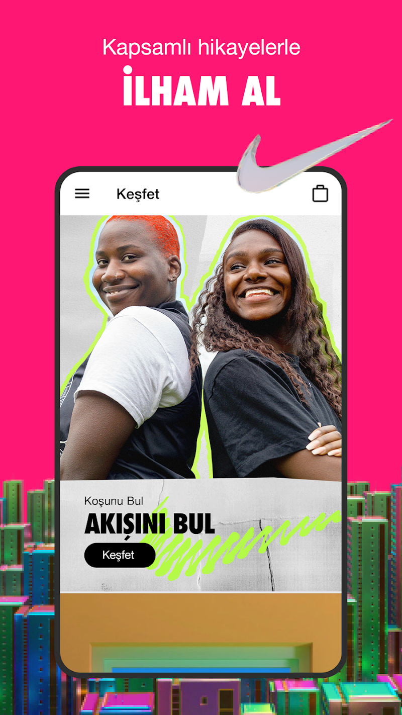 Nike APK yeni sneaker lansmanları ekranı