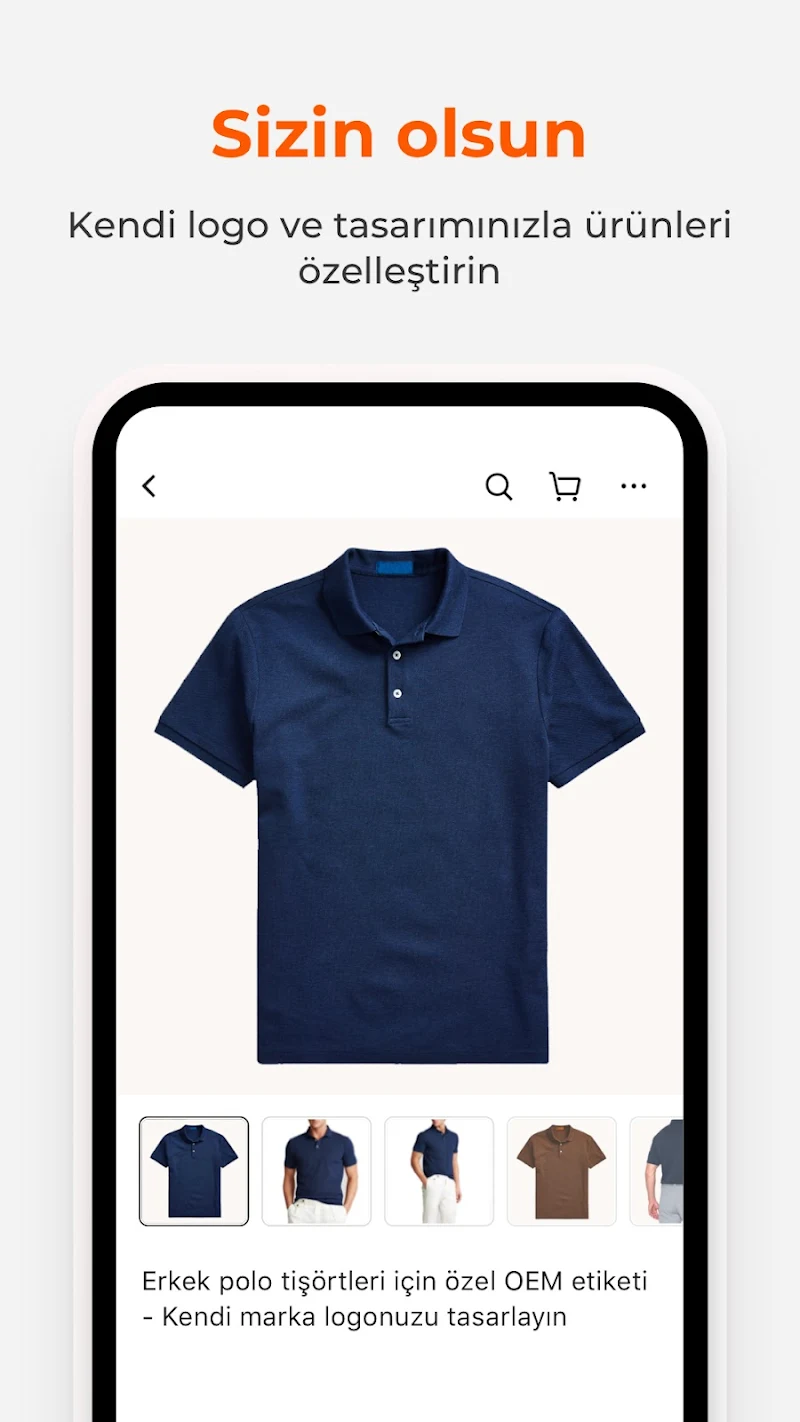 Alibaba.com - B2B pazar yeri ürün arama ekranı