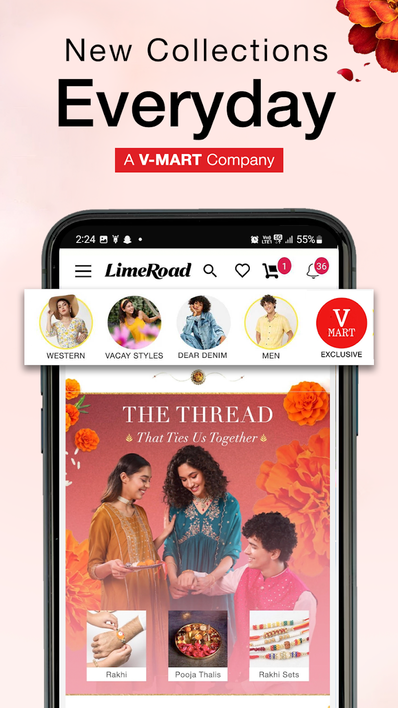 LimeRoad: Online Fashion Shop alışveriş sepeti ekranı
