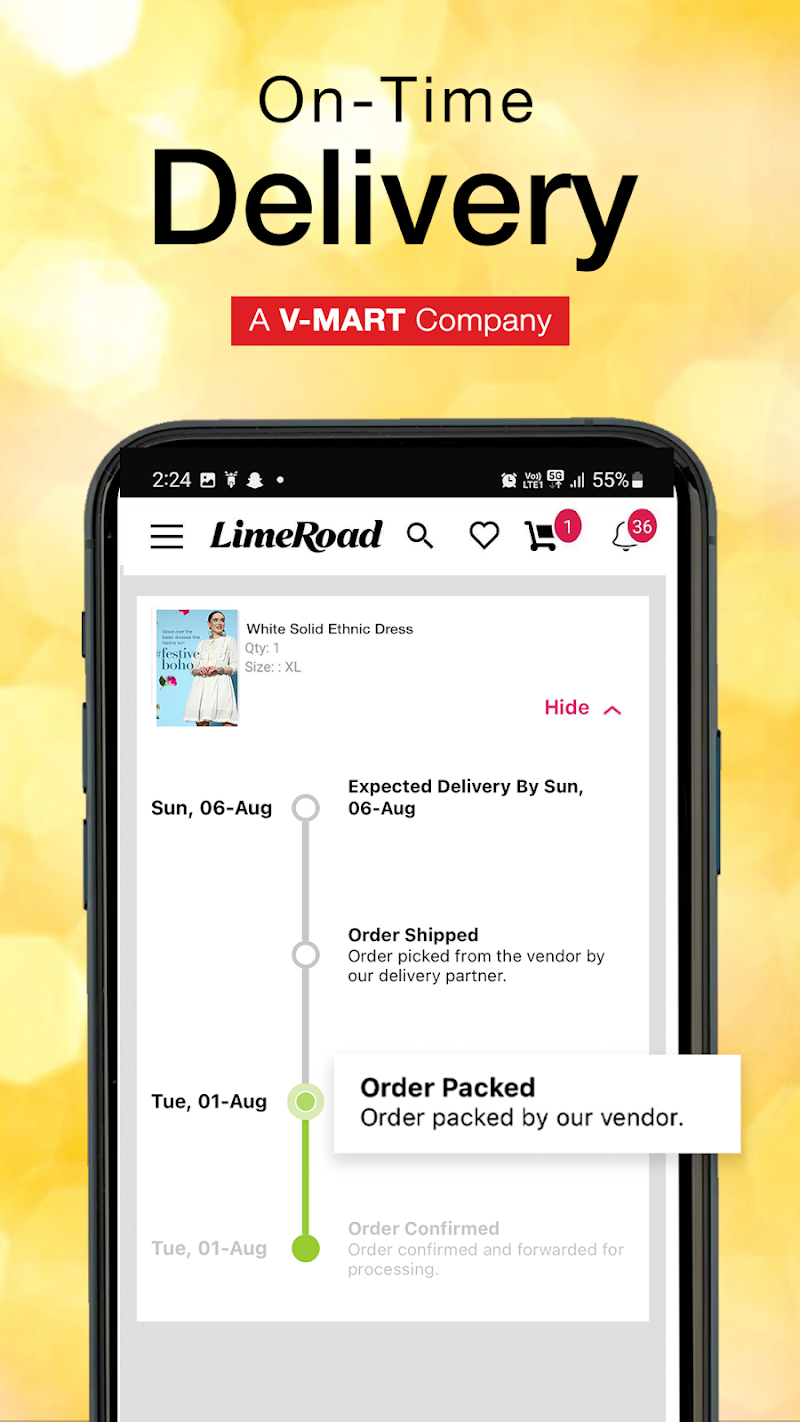 LimeRoad: Online Fashion Shop canlı destek sohbet penceresi