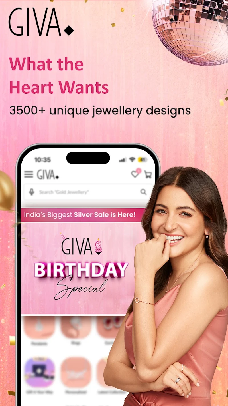 GIVA: Silver & Gold Jewellery APK ana ekran görüntüsü