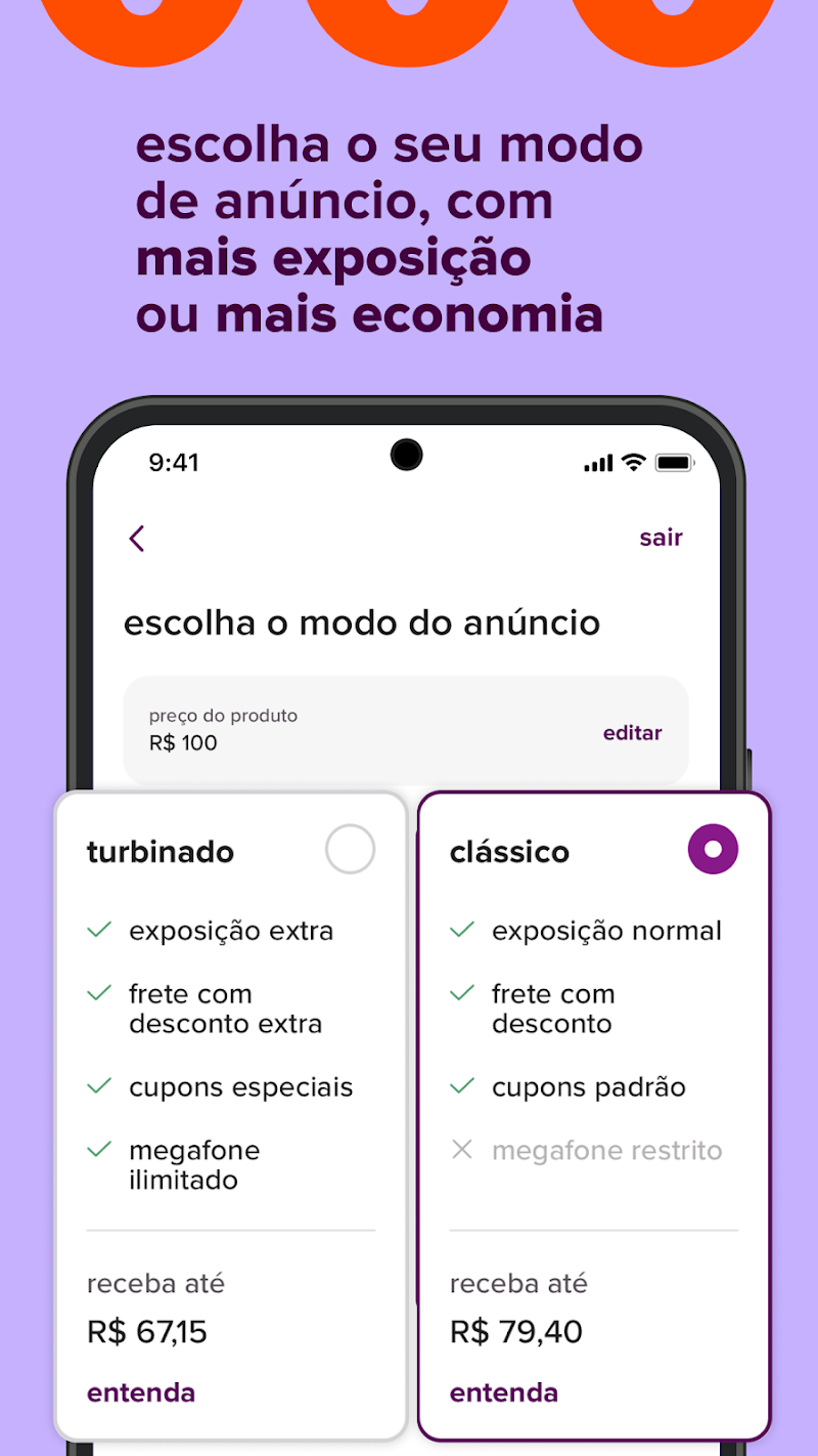 enjoei: comprar e vender roupa ürün listeleme sayfası