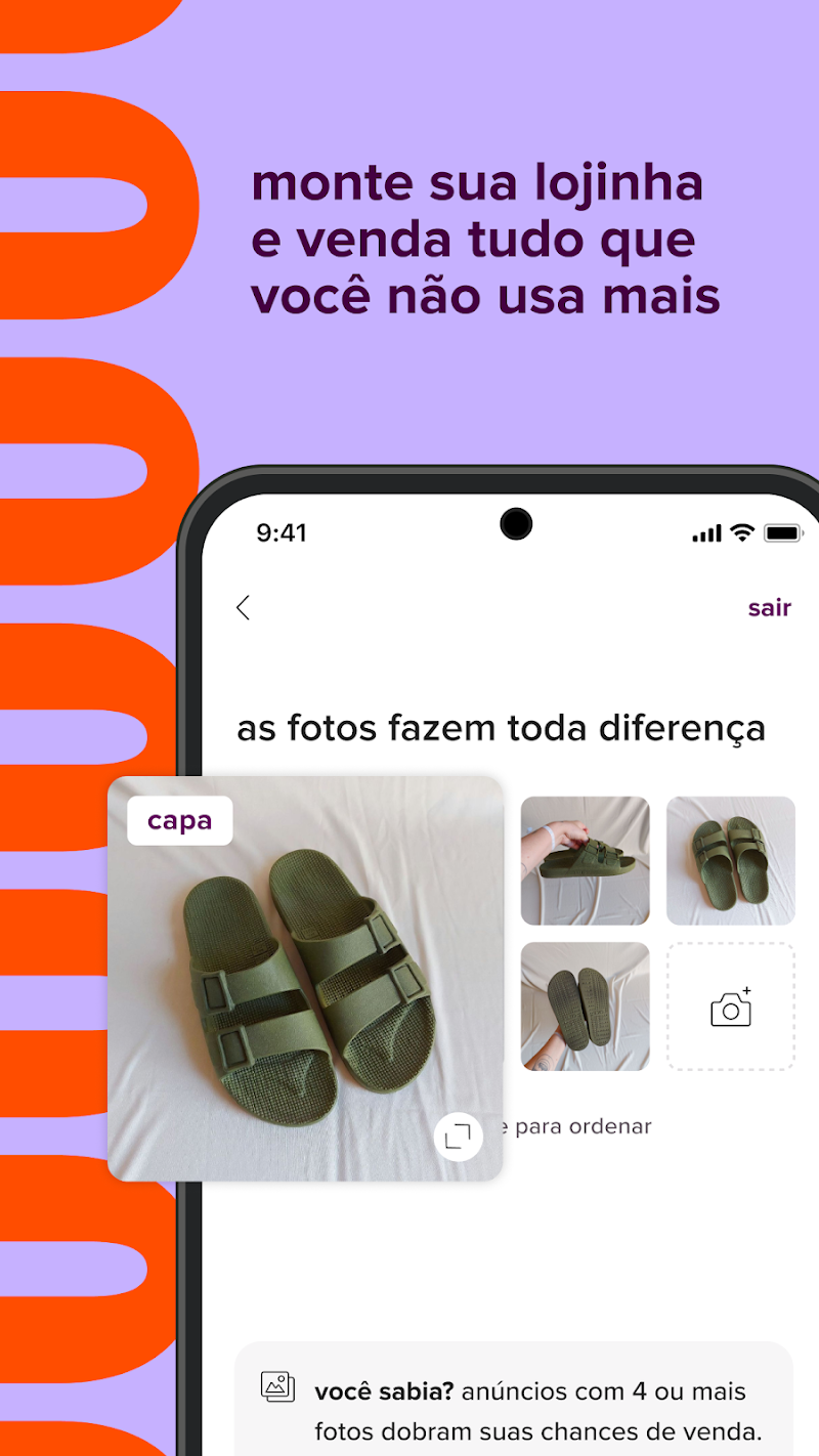 enjoei: comprar e vender roupa bildirim ayarları ekranı