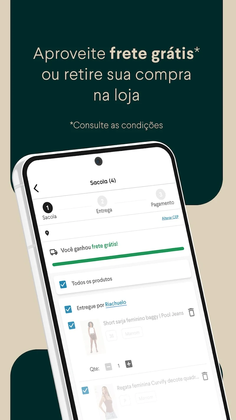 Riachuelo - Roupas e compras uygulama ana menüsü