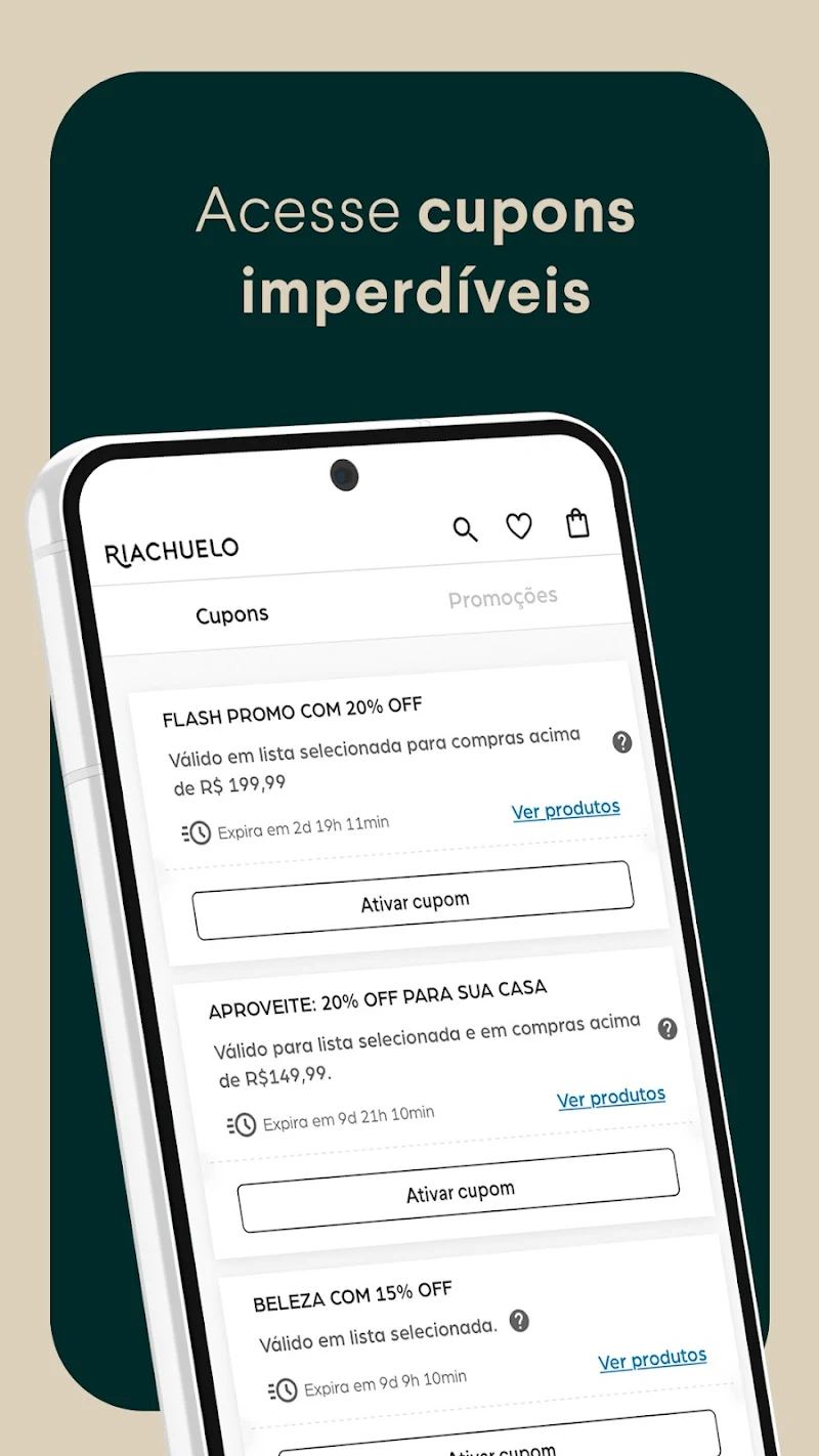 Riachuelo - Roupas e compras ödeme işlemleri ekranı