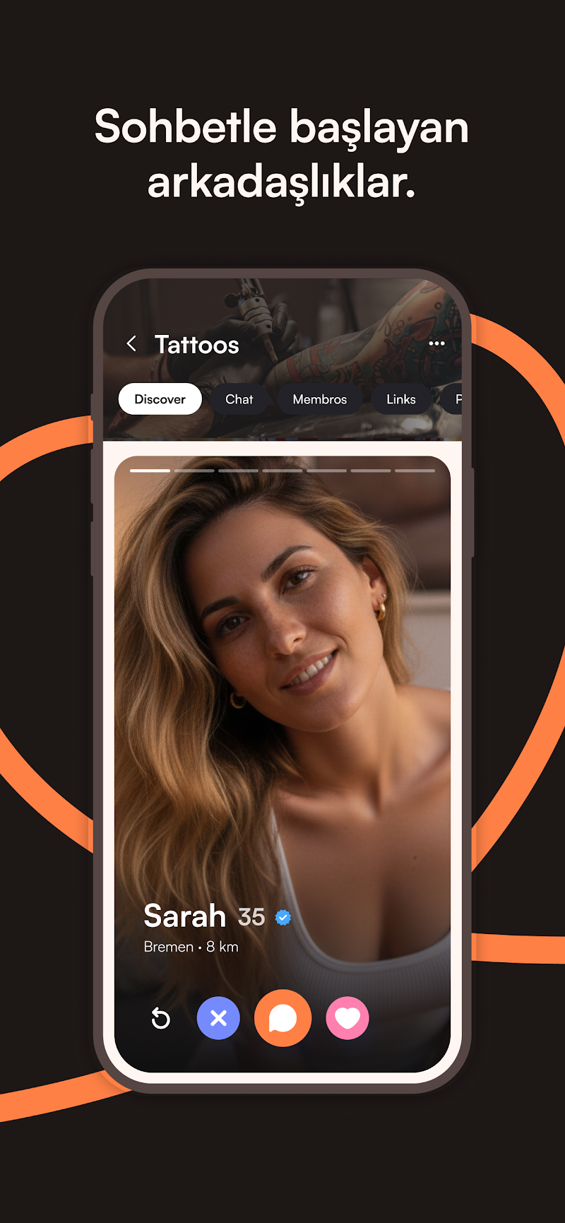 Jaumo: Flört, Sohbet, Tanışma Android kullanıcı profili ekranı