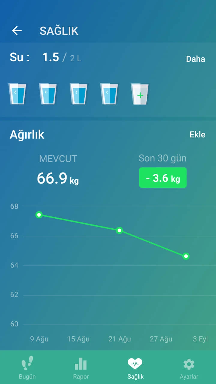 Adım Sayar - Pedometre ,Mstep adım sayısı gösterimi