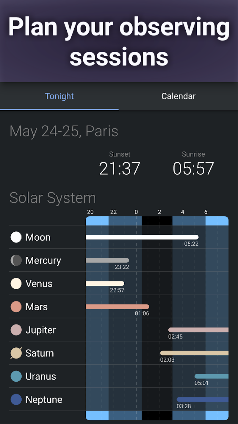 Stellarium Mobile - Star Map derin gökyüzü cisimleri