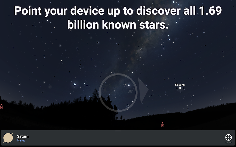 Stellarium Mobile - Star Map kullanıcı arayüzü örneği