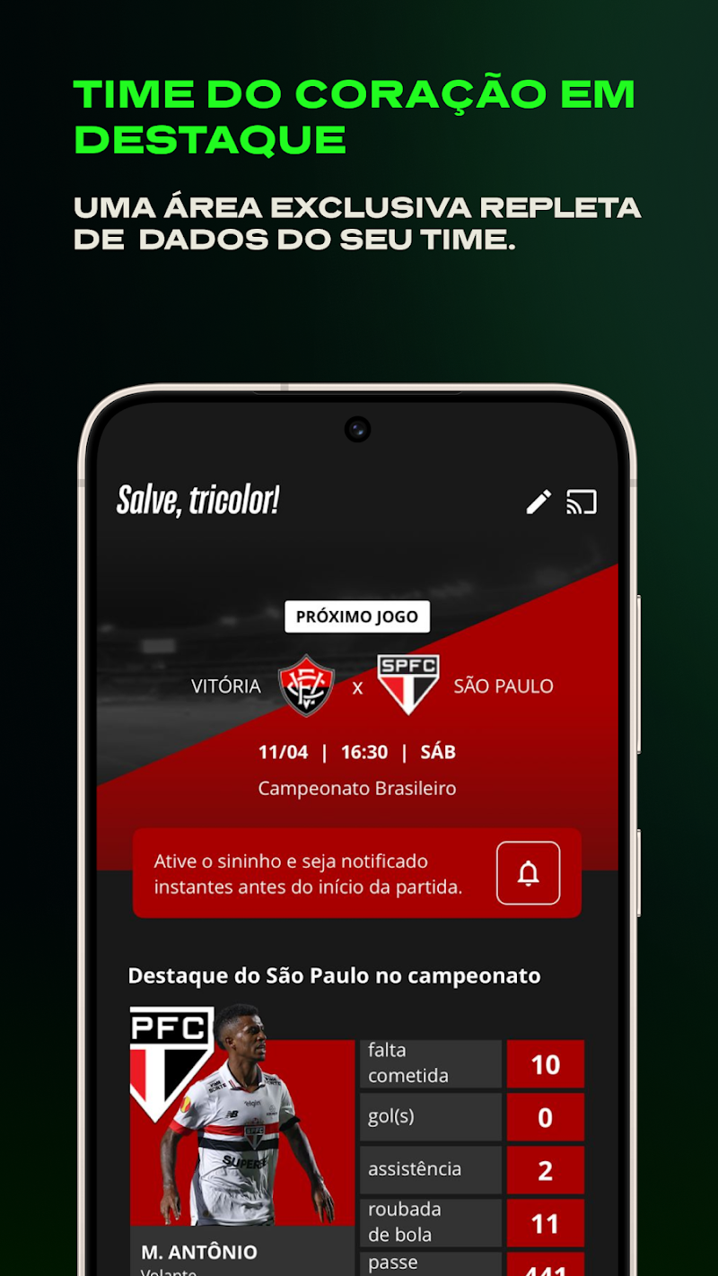 Premiere: Jogos ao vivo maç yayın ekranı