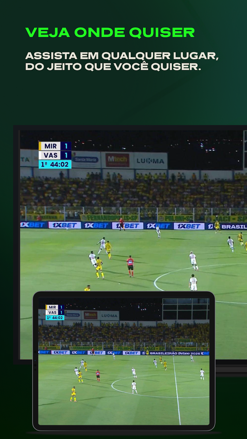 Premiere: Jogos ao vivo program takvimi ekranı