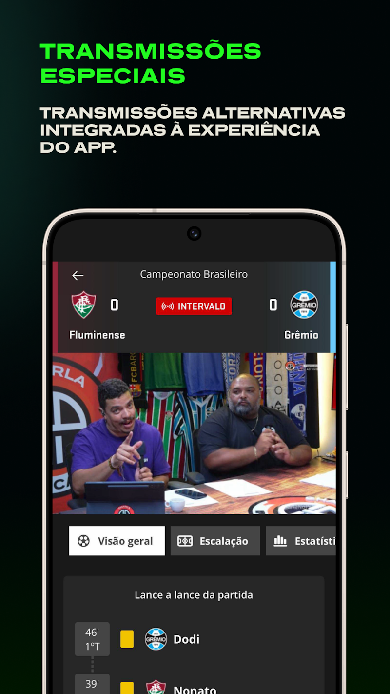 Premiere: Jogos ao vivo maç özeti görüntüleme ekranı