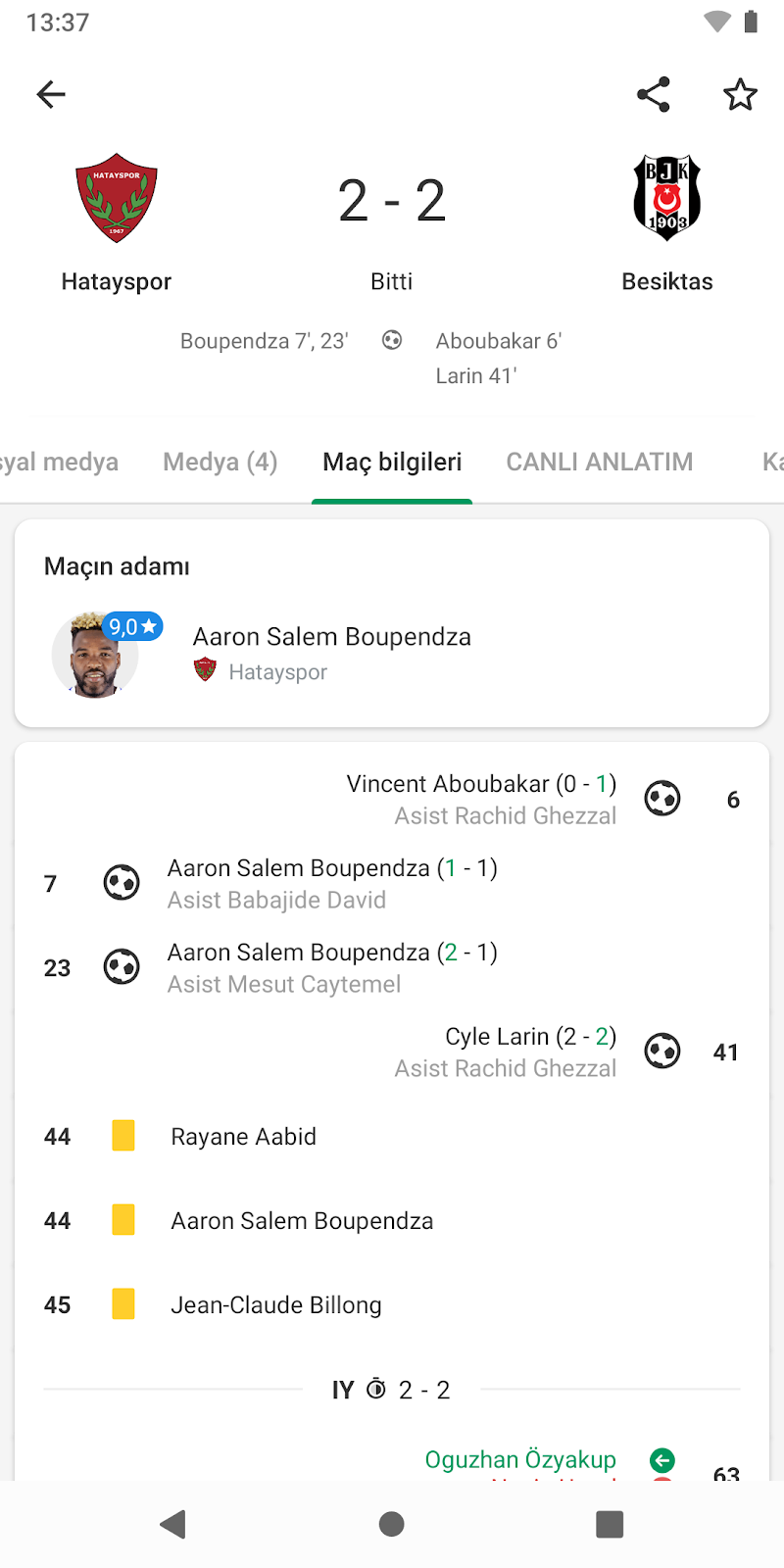 FotMob - Futbol sonuçlar maç istatistikleri görünümü