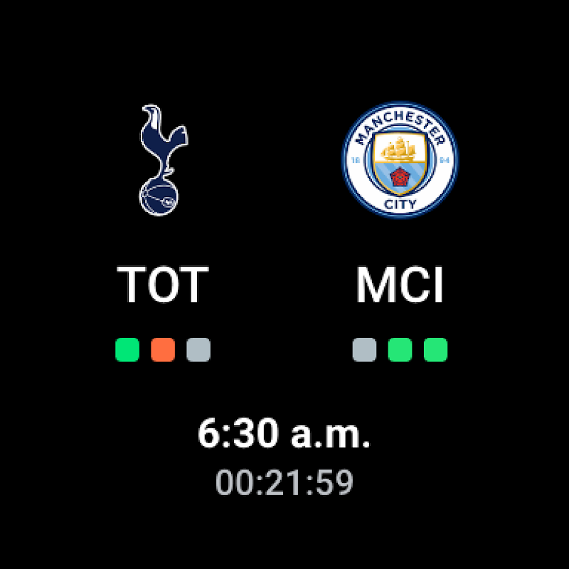 FotMob - Futbol sonuçlar Wear OS bildirim ekranı