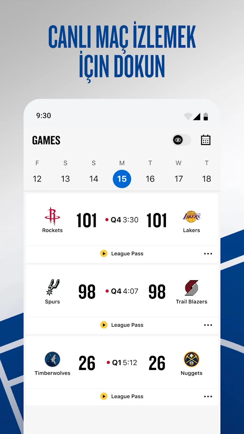 NBA: Canlı Maç ve Skorlar canlı skor ekranı