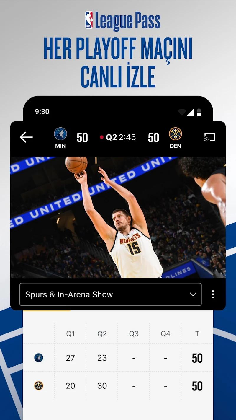 NBA: Canlı Maç ve Skorlar haberler bölümü ekranı