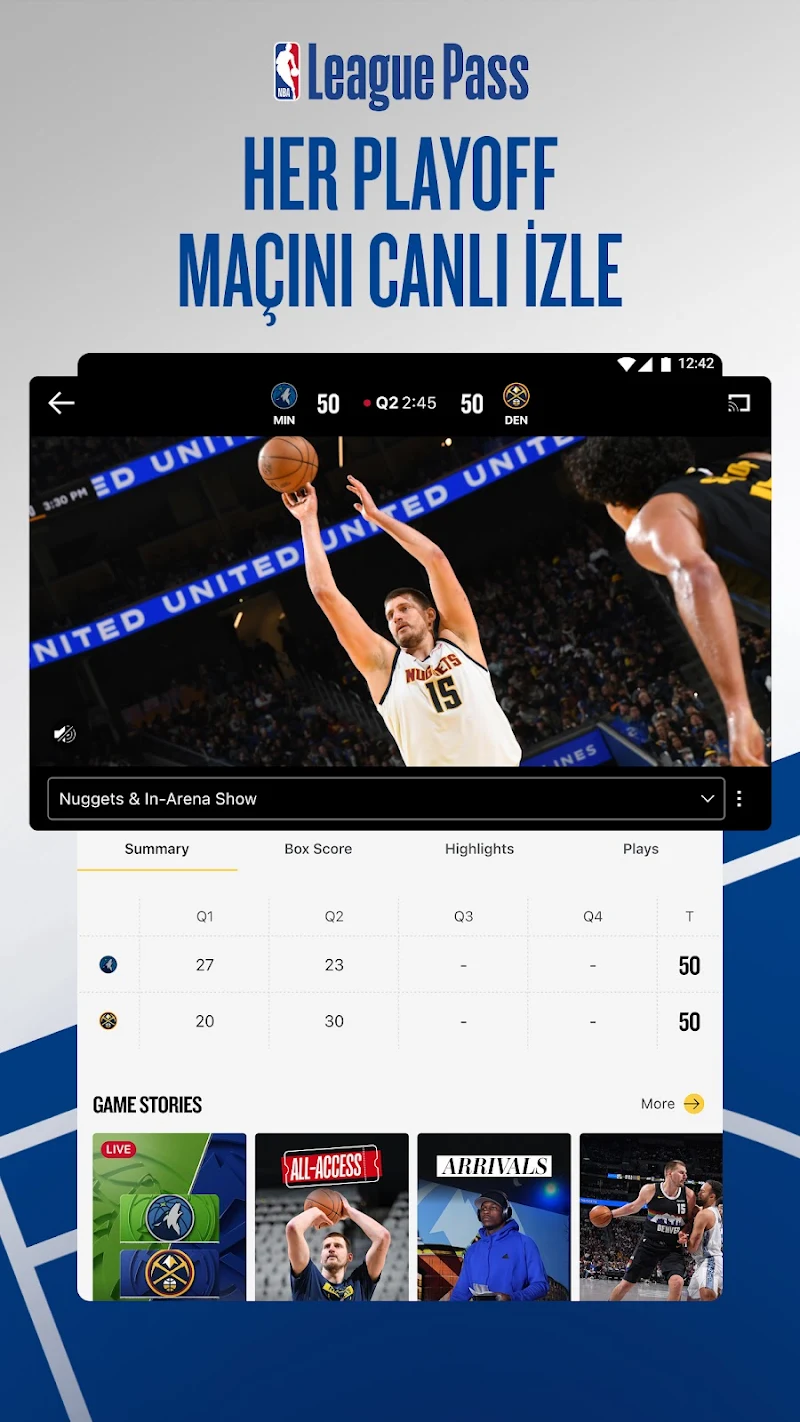 NBA: Canlı Maç ve Skorlar kullanıcı profil ekranı