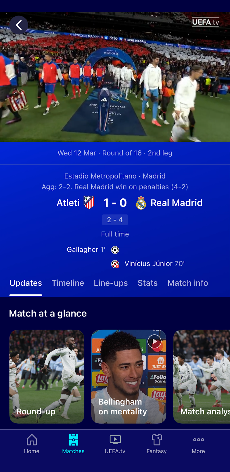 UEFA Champions League Official bildirim ayarları