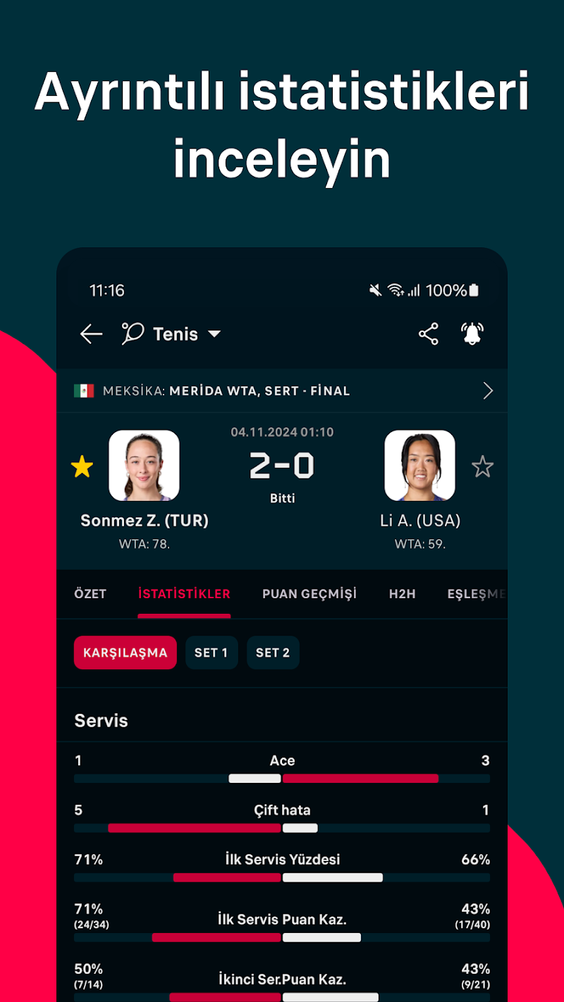 Flashscore: Canlı Skor bildirim ayarları görüntüsü
