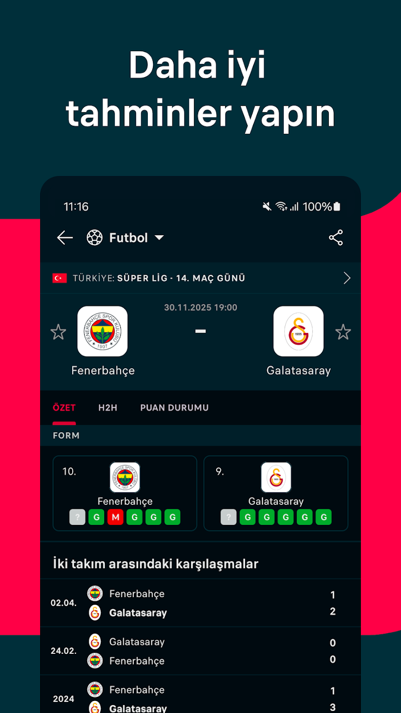 Flashscore: Canlı Skor maç içi gelişmeler paneli
