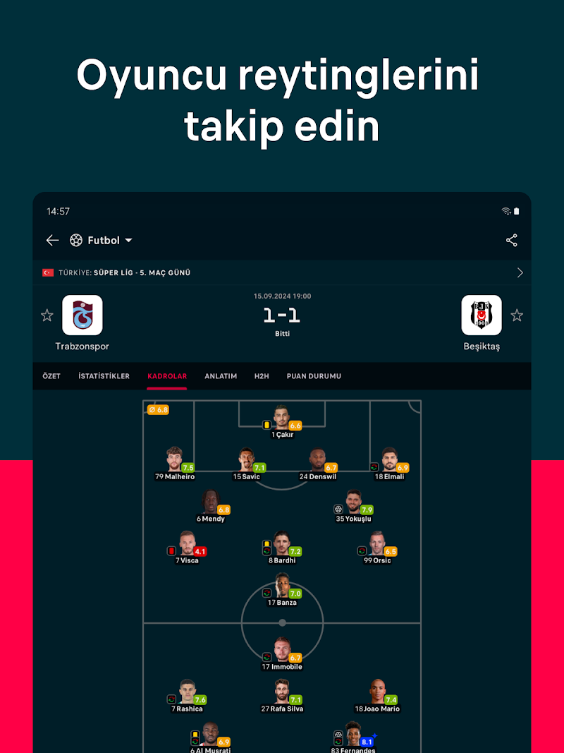 Flashscore: Canlı Skor Android uyumluluk bilgisi