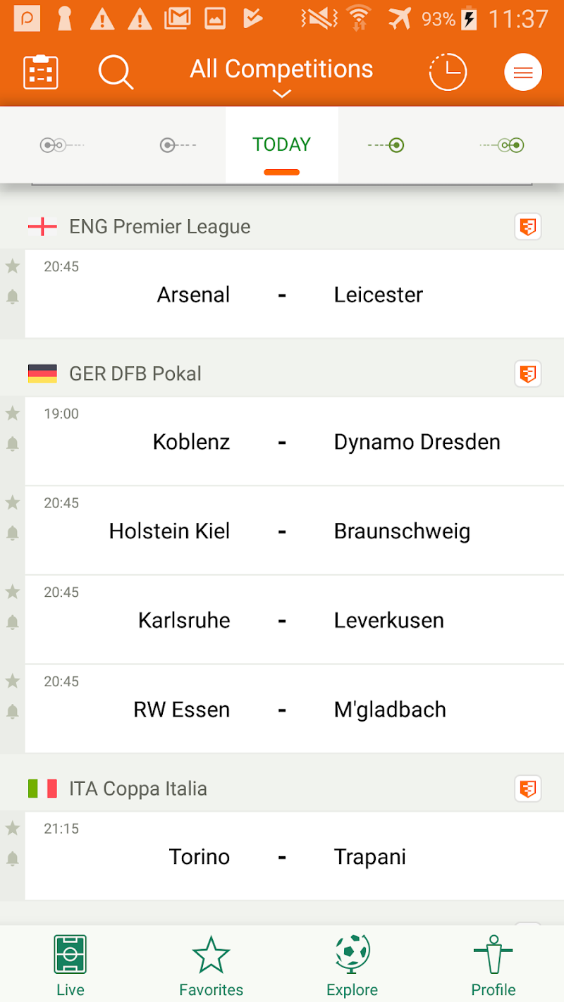 Futbol24 soccer livescore app APK ana ekran görüntüsü