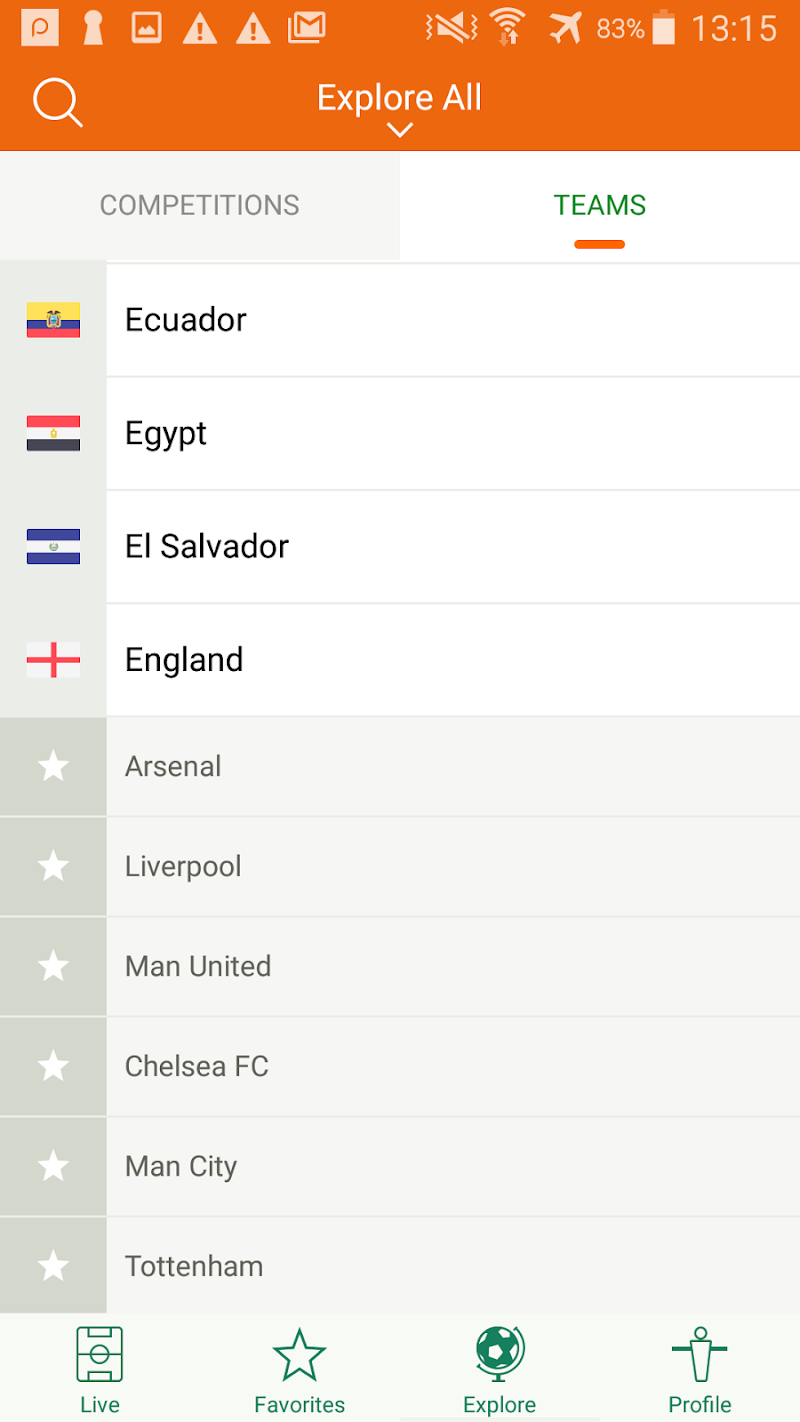 Futbol24 soccer livescore app maç fikstürü ekranı