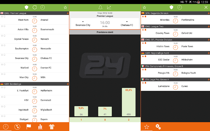 Futbol24 soccer livescore app takım analizi sayfası