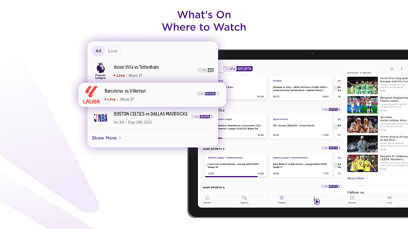 beIN SPORTS kullanıcı profil düzenleme ekranı