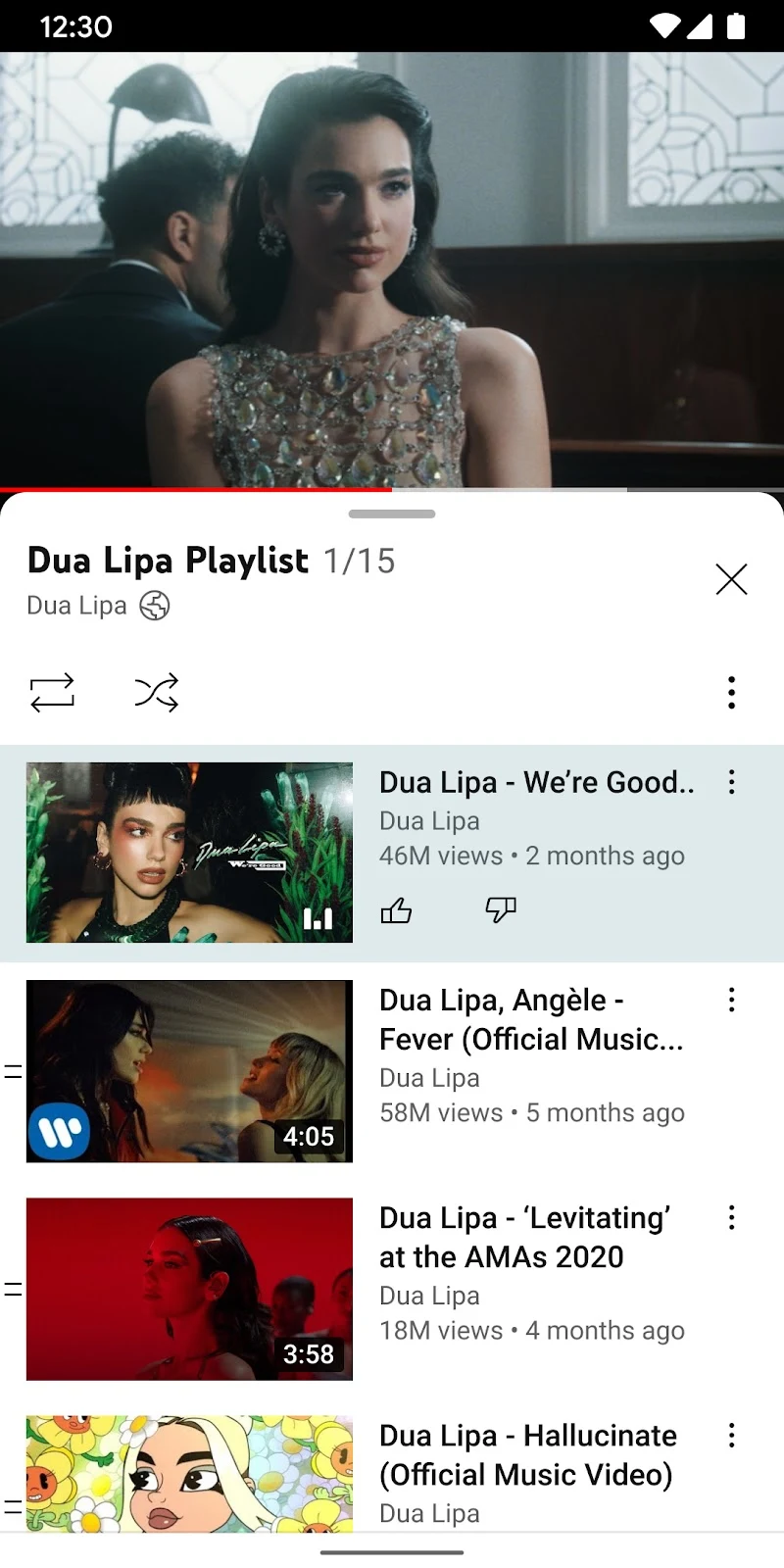 YouTube canlı yayın arayüzü