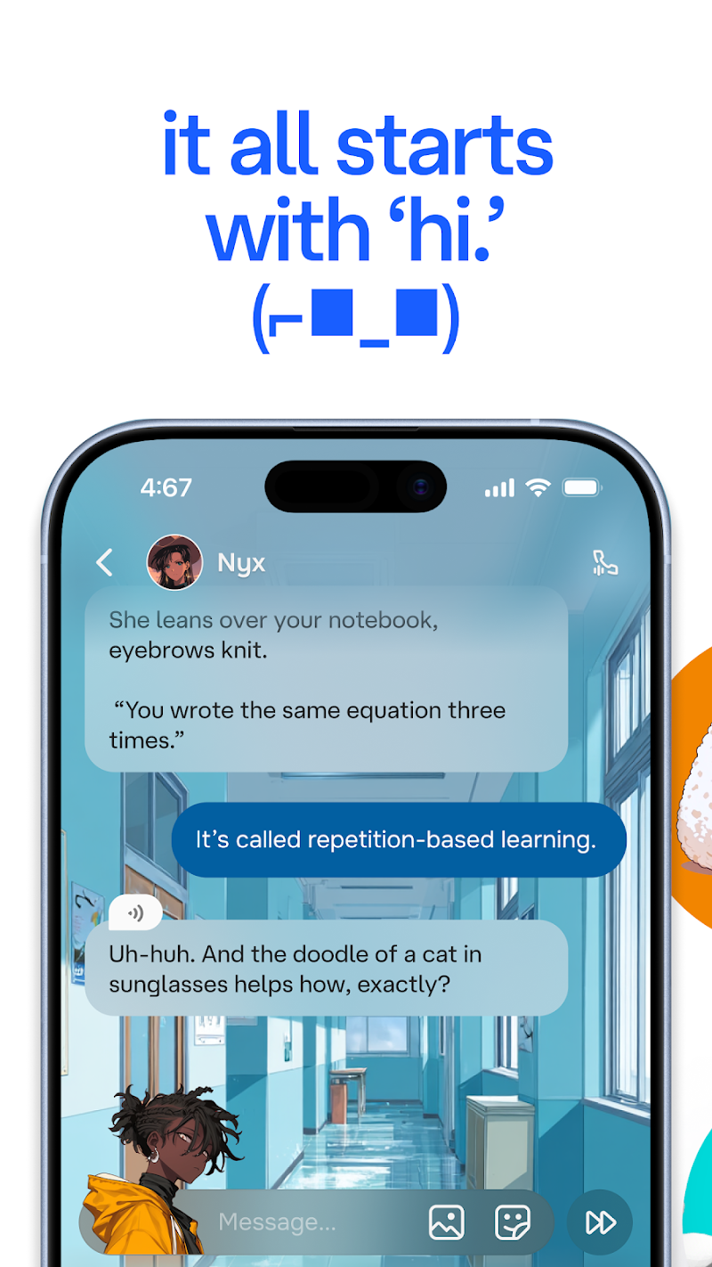 Character AI: Chat, Talk, Text uygulama ayarları ekranı