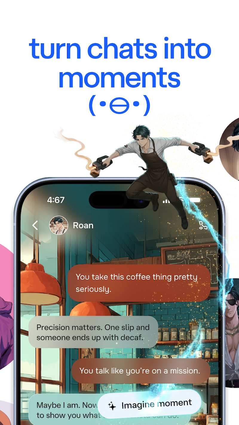 Character AI: Chat, Talk, Text karakter oluşturma arayüzü