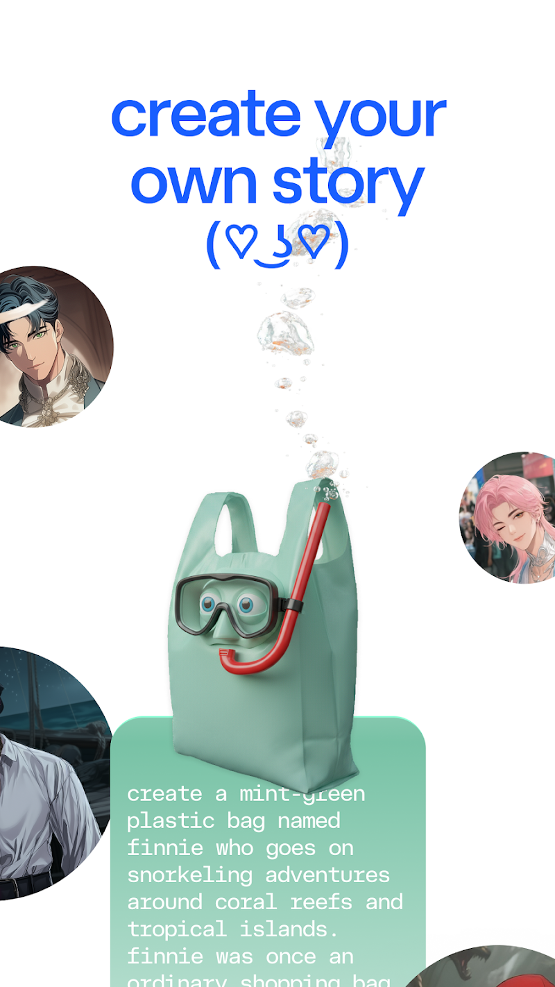 Character AI: Chat, Talk, Text sesli sohbet özelliği ekranı