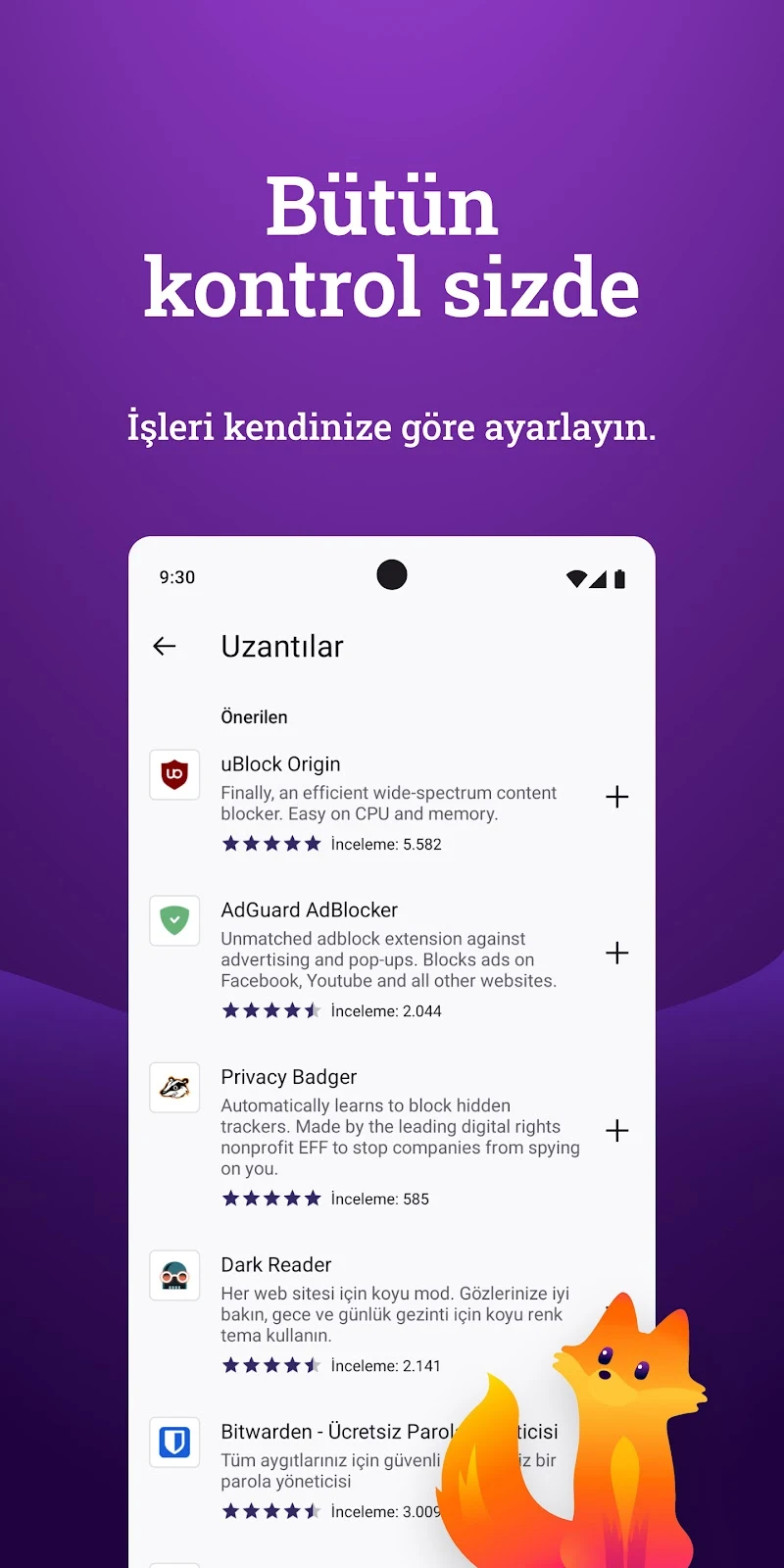 Firefox Hızlı ve Özel Tarayıcı cihazlar arası senkronizasyon ekranı