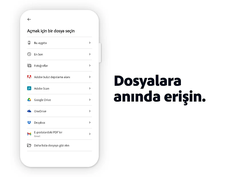 Adobe Acrobat Reader: PDF açma dosya dönüştürme menüsü