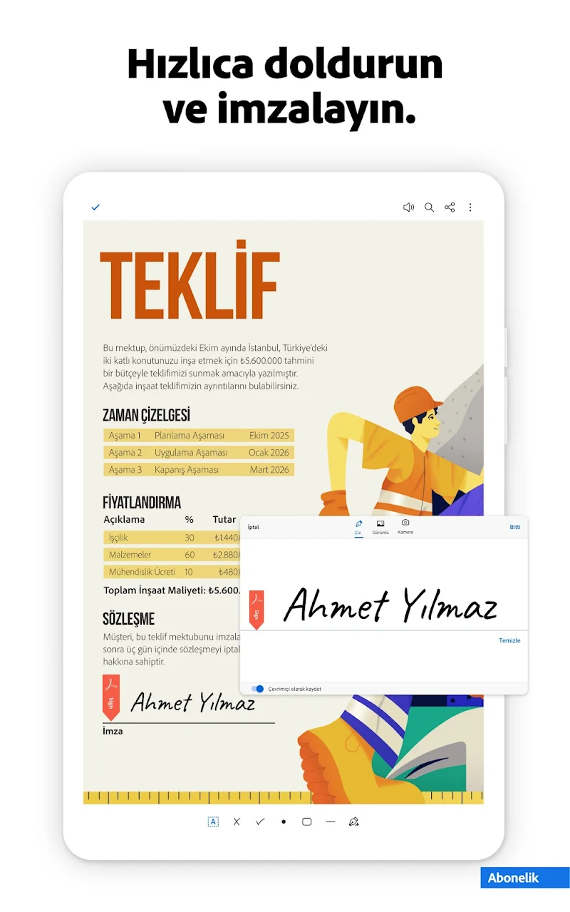 Adobe Acrobat Reader: PDF açma güncelleme bildirim ekranı