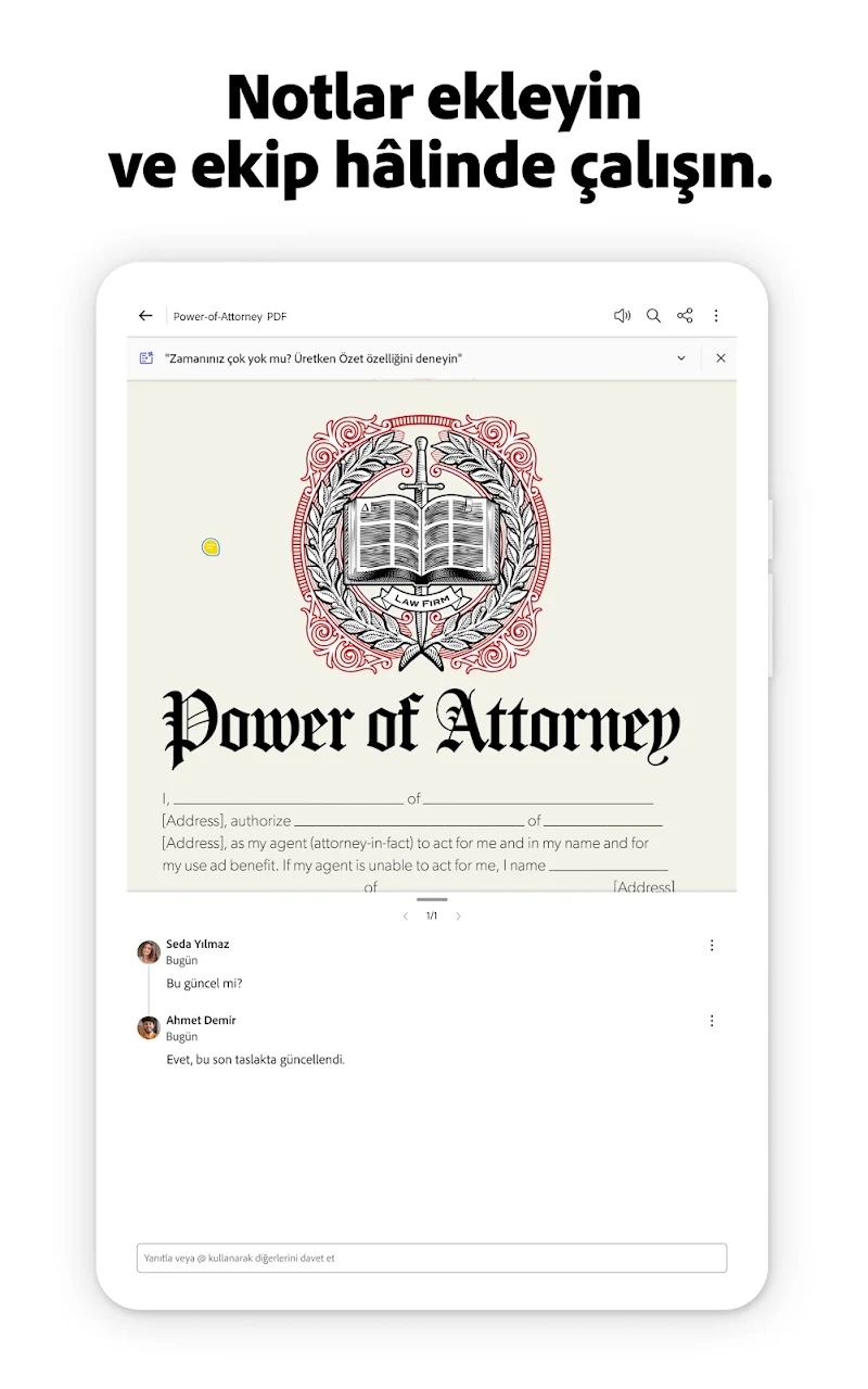 Adobe Acrobat Reader: PDF açma APK indirme sayfası