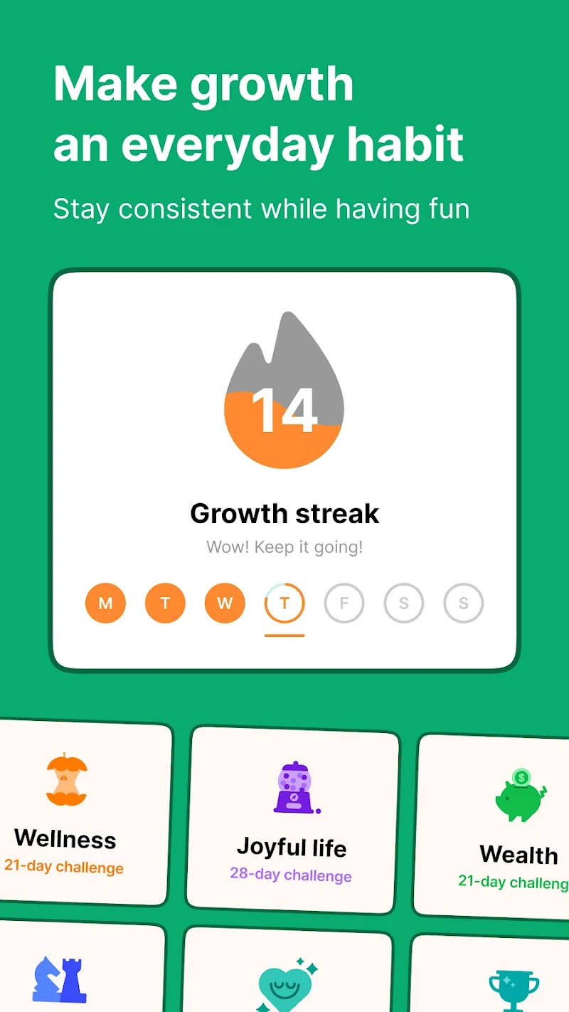 Headway - Daily Micro Learning aralıklı tekrar kartları görünümü