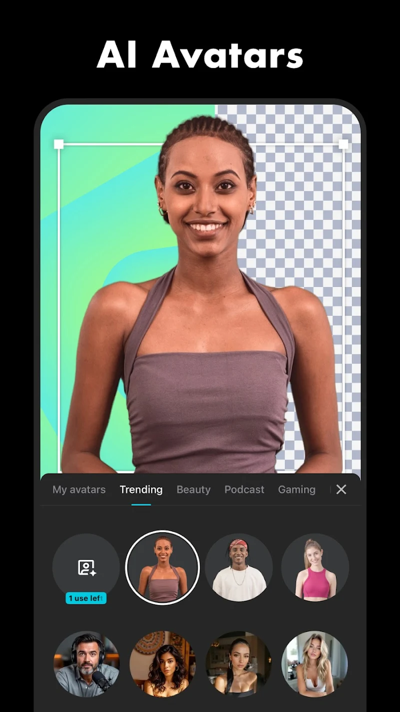 CapCut: Photo & Video Editor chroma key (yeşil ekran) özelliği