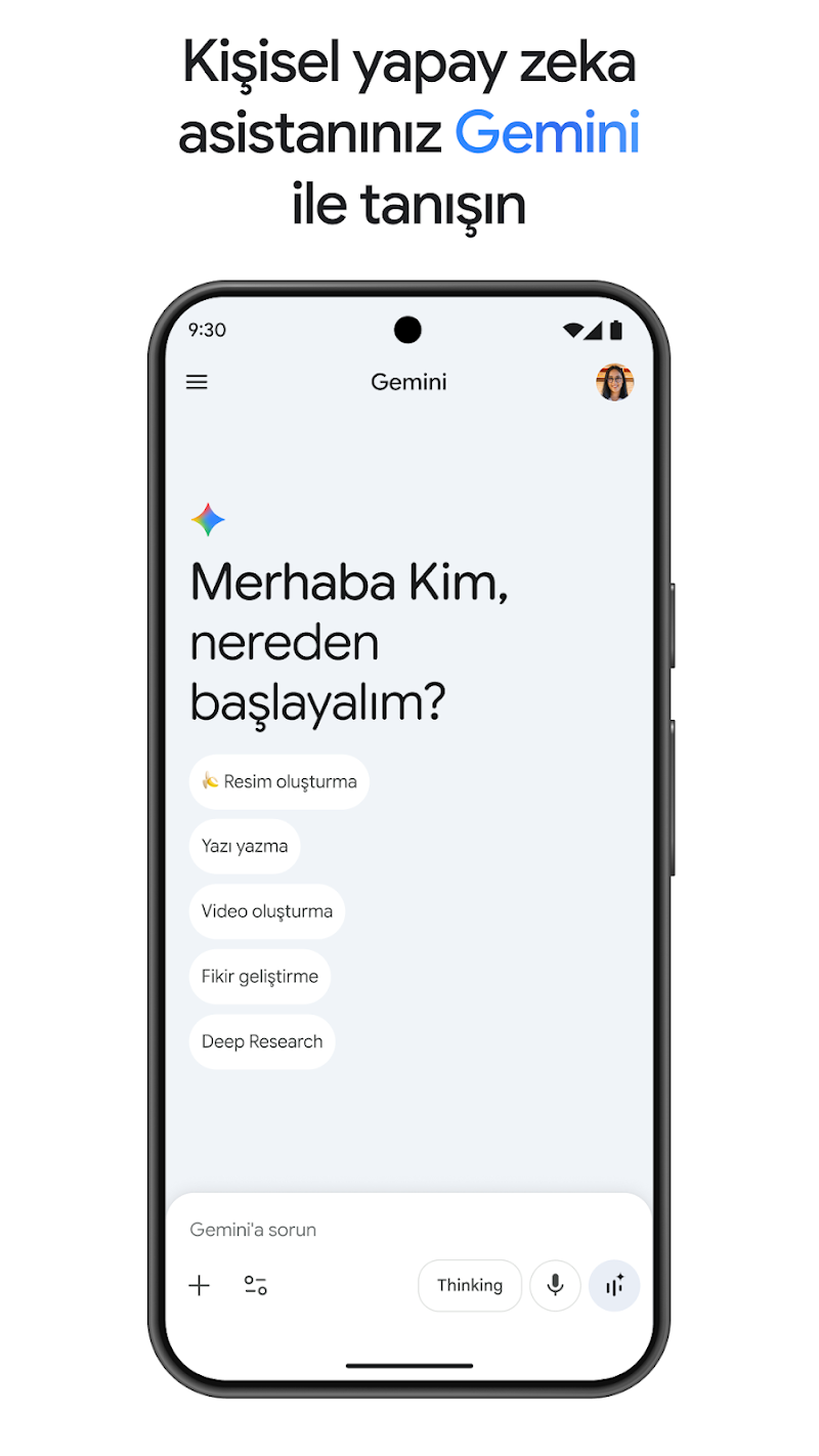 Google Gemini uygulama ayarları ekranı