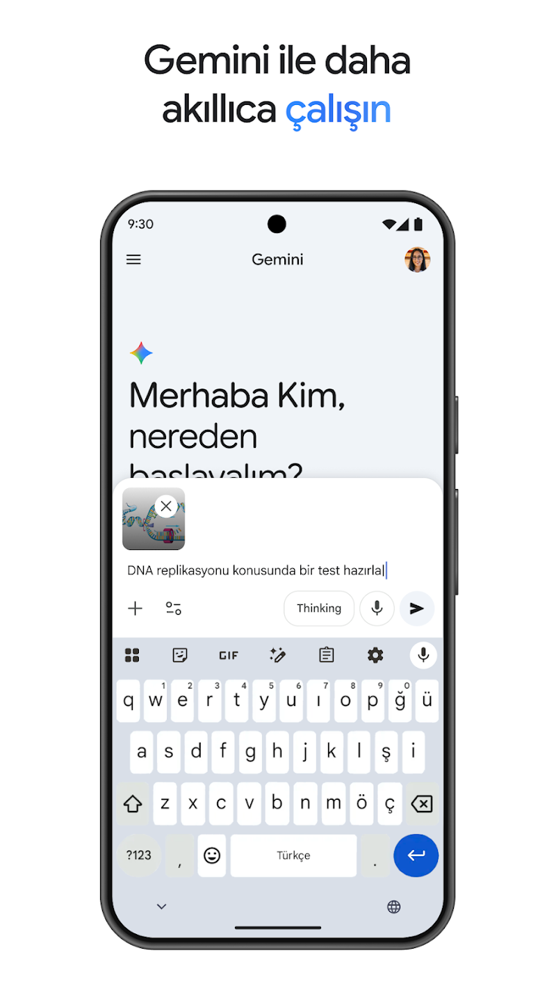 Google Gemini Android canlı sohbet özelliği