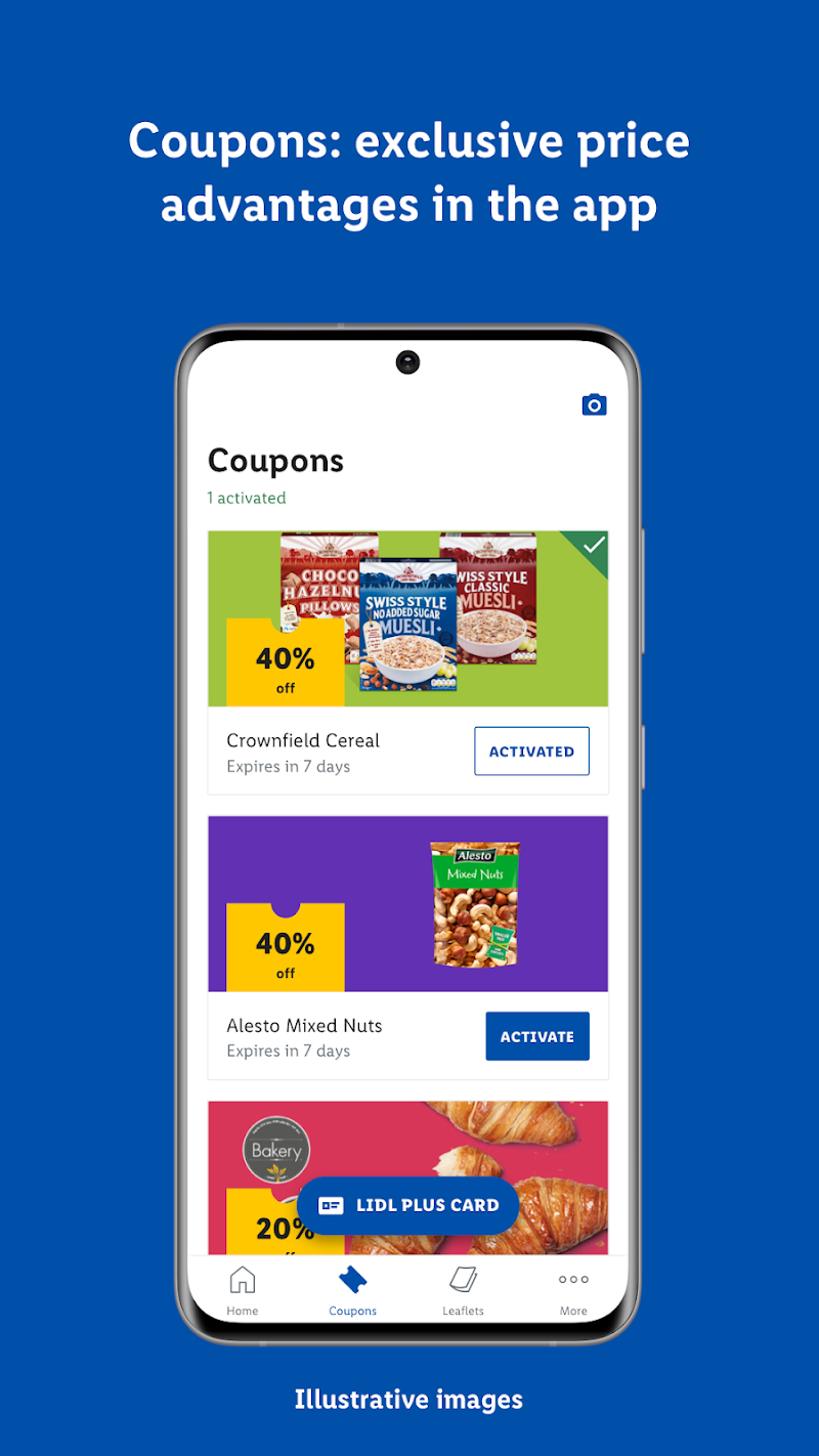 Lidl Plus dijital ödül kartı görüntüsü