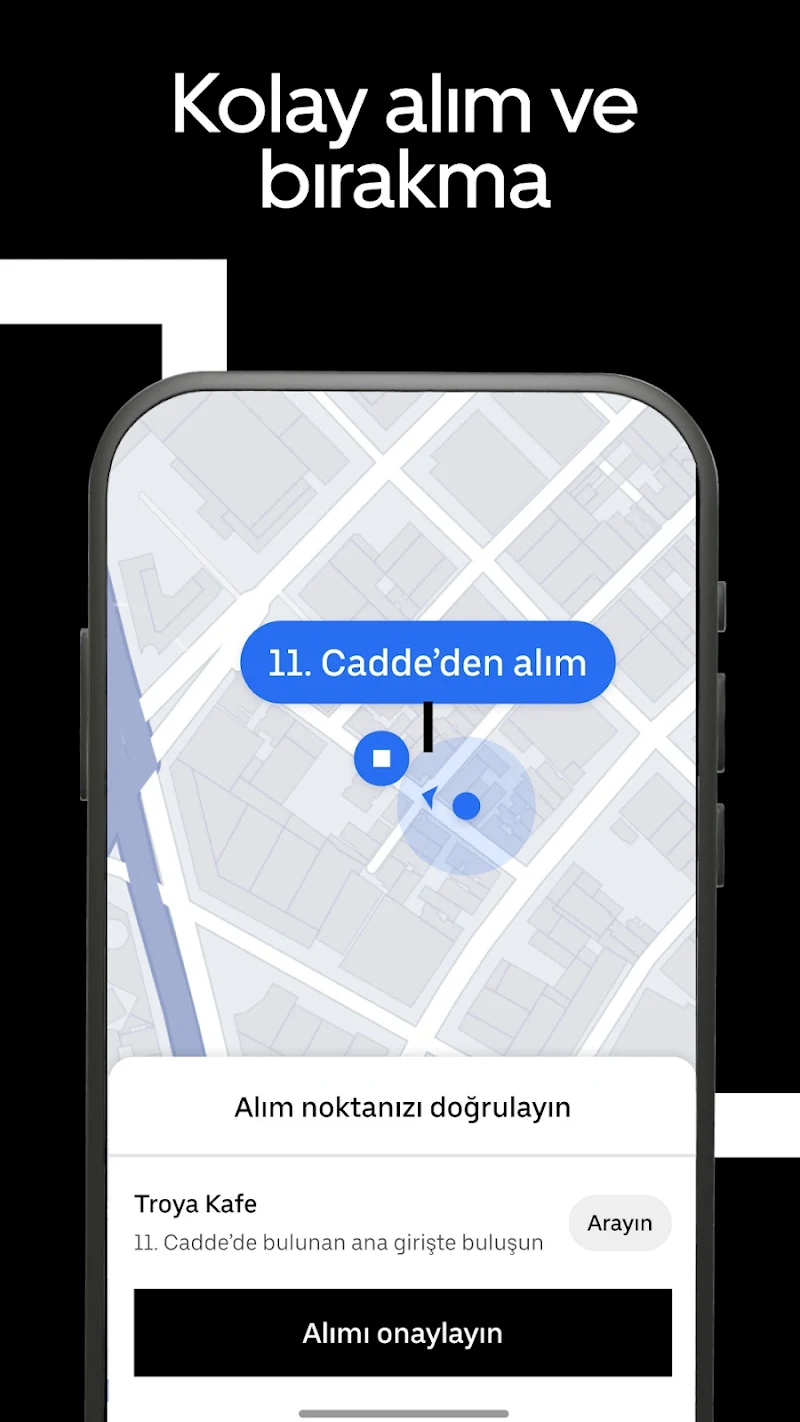 Uber - Kolay taksi yolculuğu yolculuk geçmişi sayfası